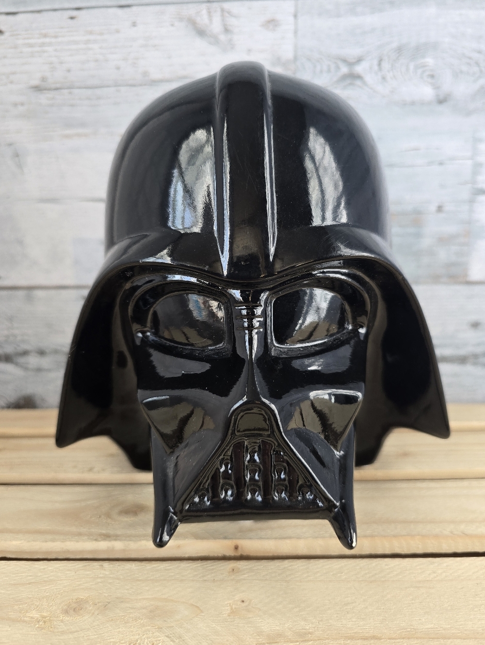Star Wars Darth Vader Helmet Black FAB Starpoint Ceramic Piggy Coin Bank 9"